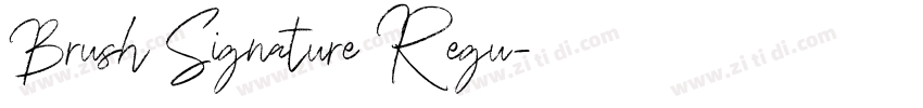 Brush Signature Regu字体转换 Brush Signature Regu字体转换